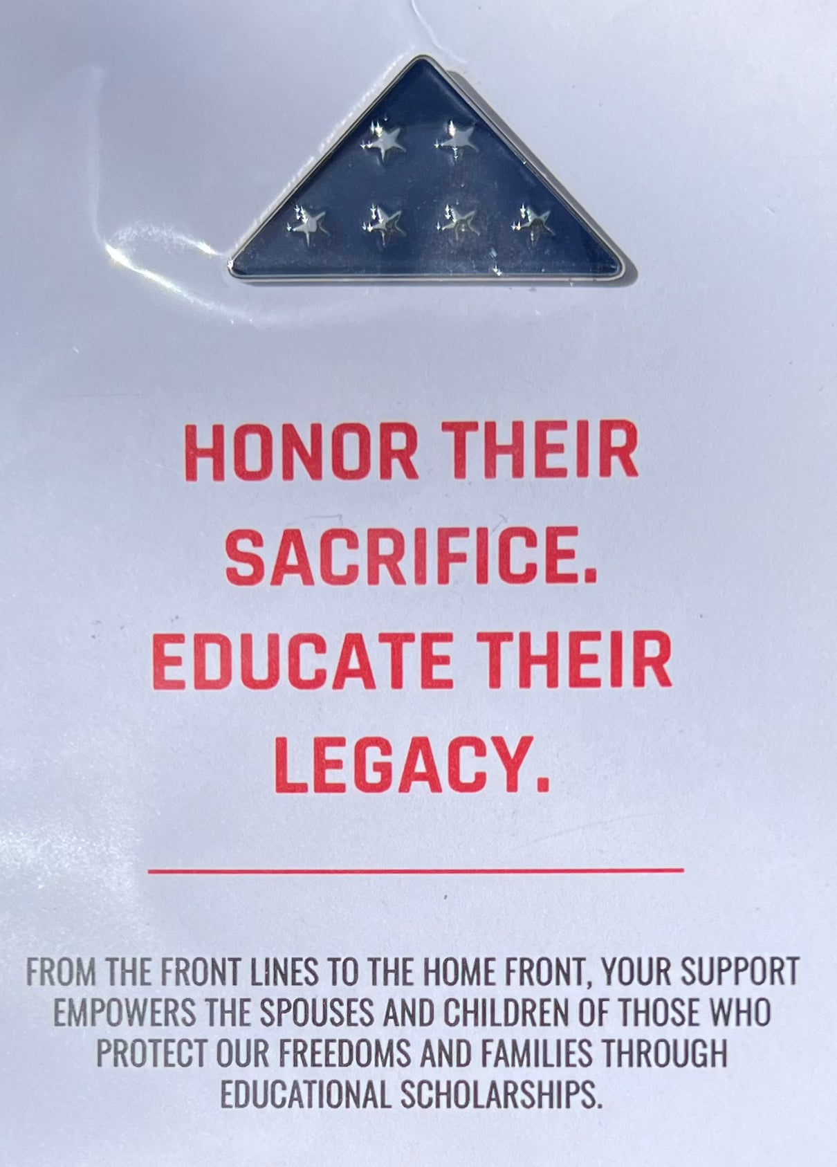 Folds of Honor Pin - It Supports